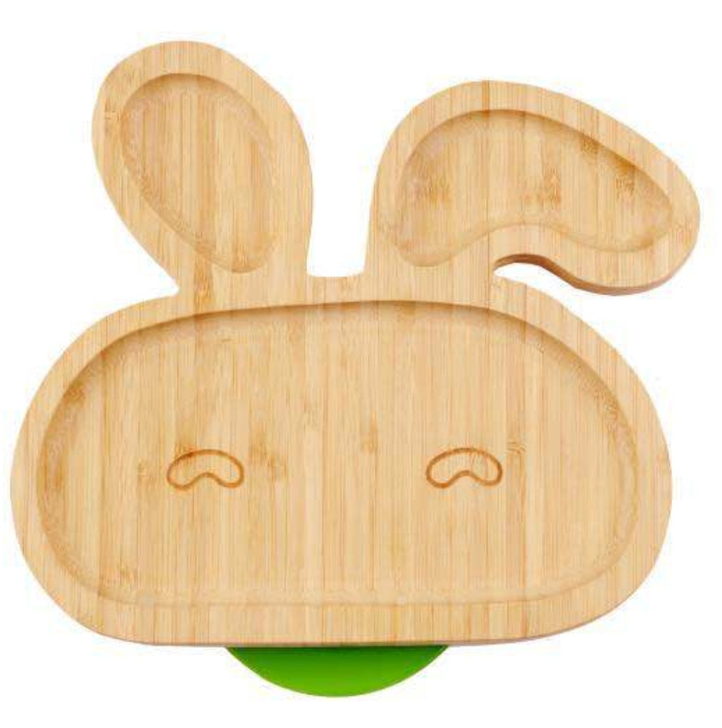 Baby Sucker Bowl Bamboo Cartoon Children'S Disk With Suction Cup Silicone Spoon Set Children'S Dinner Plate Bamboo Children'S Bowl