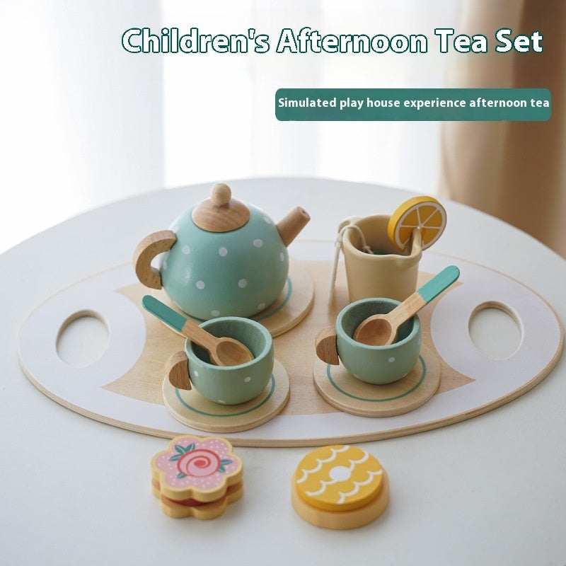 Wooden Children's House Simulation Kitchen Toy Set