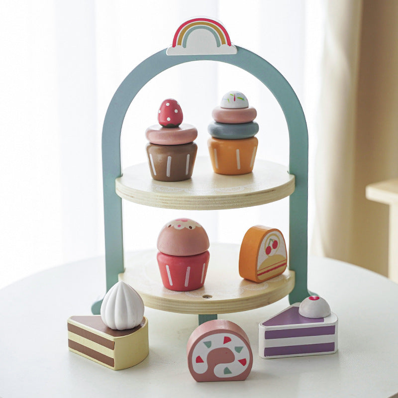 Wooden Children's House Simulation Kitchen Toy Set