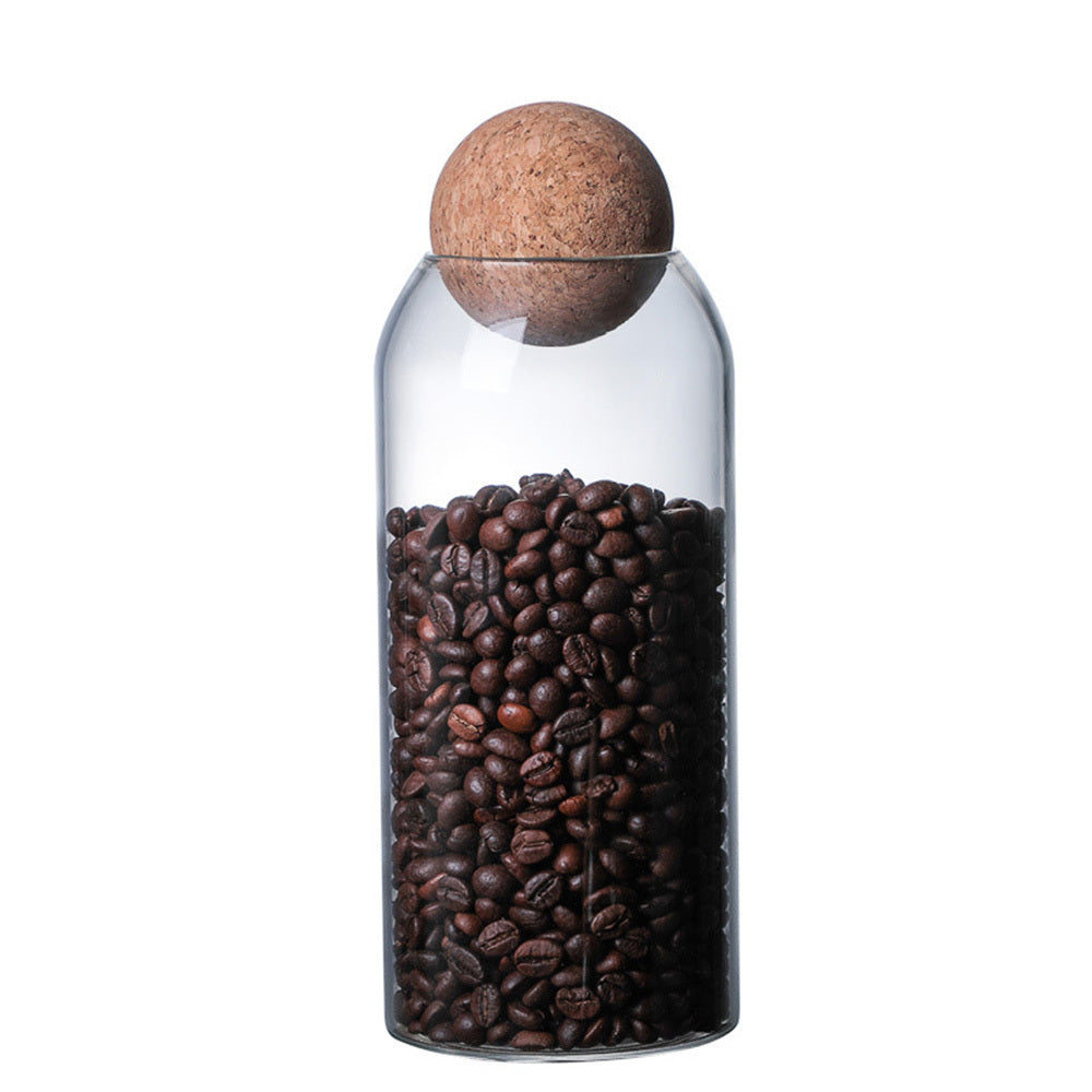 High Borosilicate Transparent Glass Tea Storage Jar