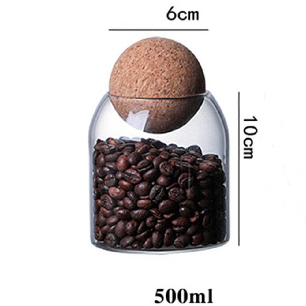 High Borosilicate Transparent Glass Tea Storage Jar