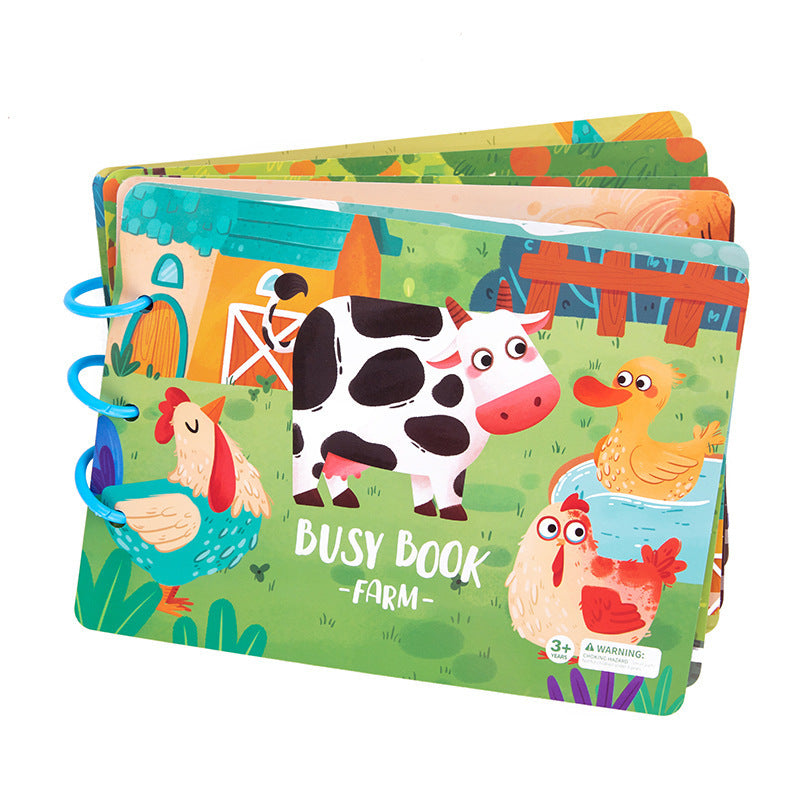 Children's Enlightenment Animal Sticker Book Puzzle Educational Toys Baby Montessori Early Education