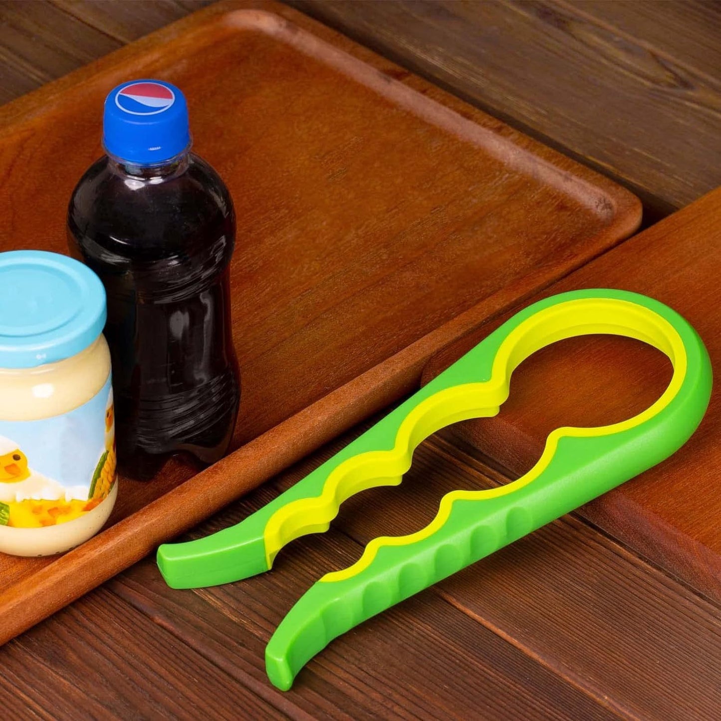4 In 1 Can Opener, Multifunctional Jar Opener, Bottle Opener, Non Slip Jar Bottle Opener Random Color