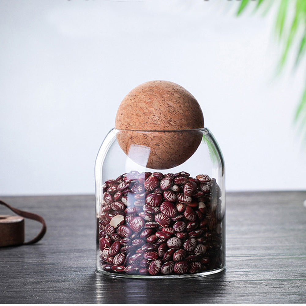 High Borosilicate Transparent Glass Tea Storage Jar