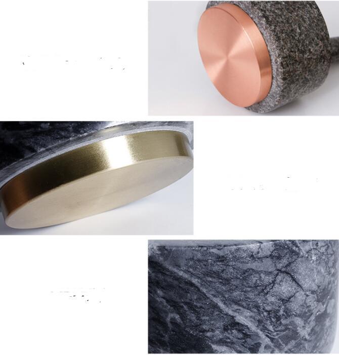 Granite Stone Mortar Garlic Smasher With Copper Base
