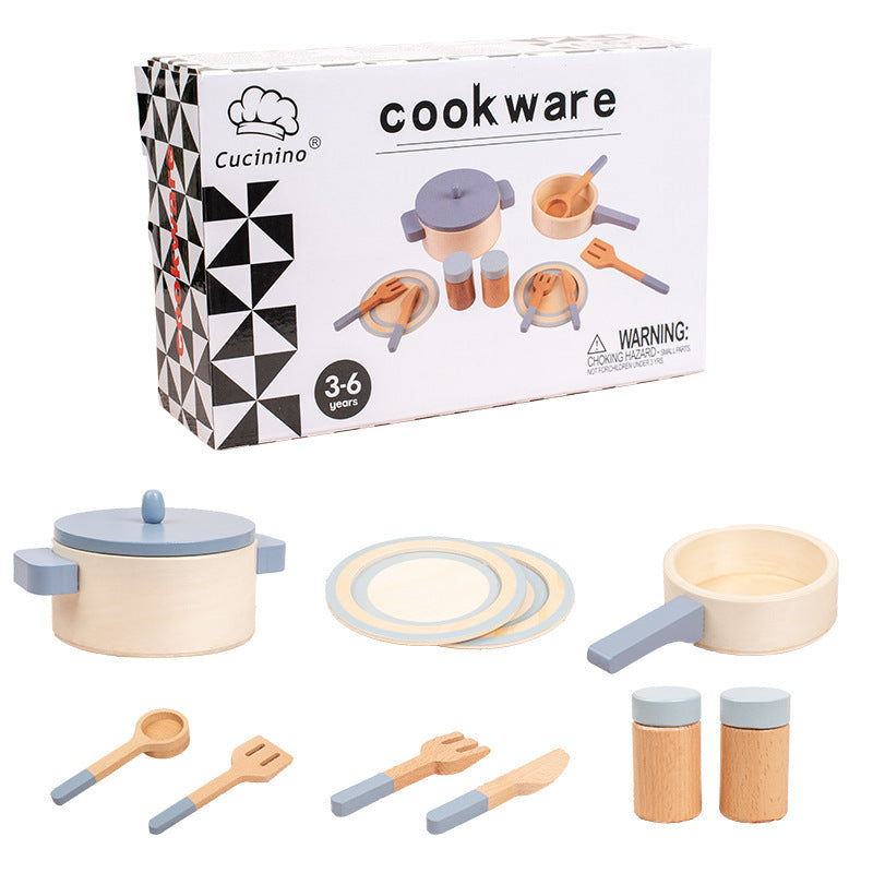 Wooden Children's House Simulation Kitchen Toy Set