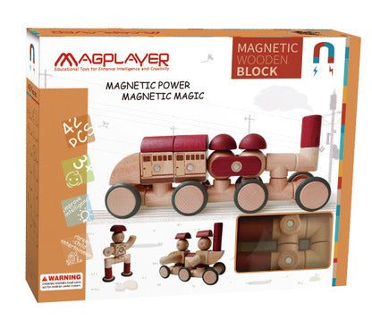 Wooden Magnetic Building Blocks Large Children's Baby Educational Creative Toys