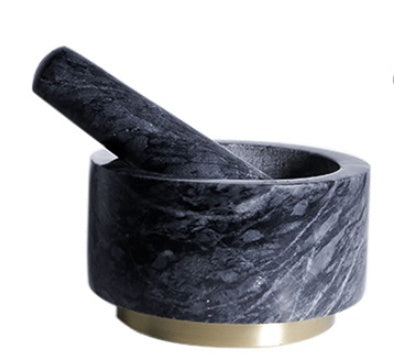 Granite Stone Mortar Garlic Smasher With Copper Base