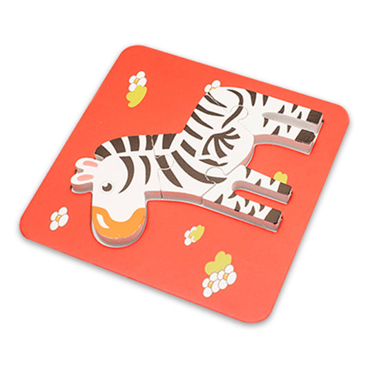 Kids Cartoon Animals 3D Puzzles Clever Board Montessori