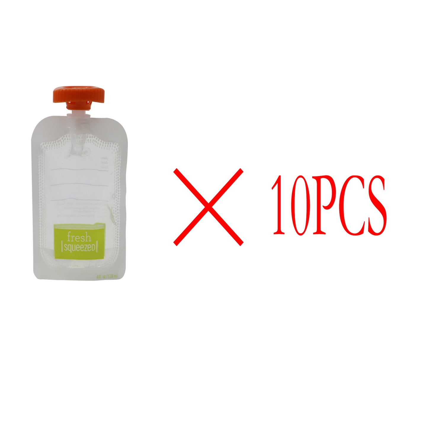 10pcs Disposable Fruit Juice Puree Squeeze Baby Food Storage Bag Feeding