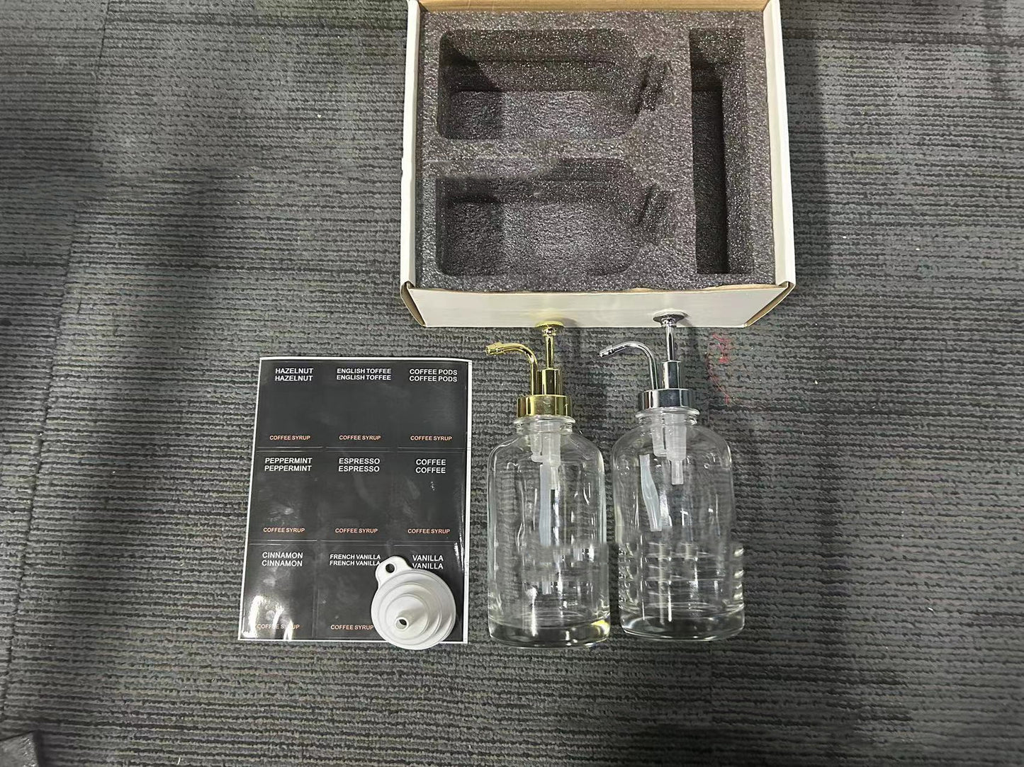 Home Fashion Coffee Syrup Dispenser Set