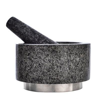 Granite Stone Mortar Garlic Smasher With Copper Base