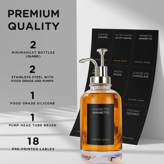 Home Fashion Coffee Syrup Dispenser Set