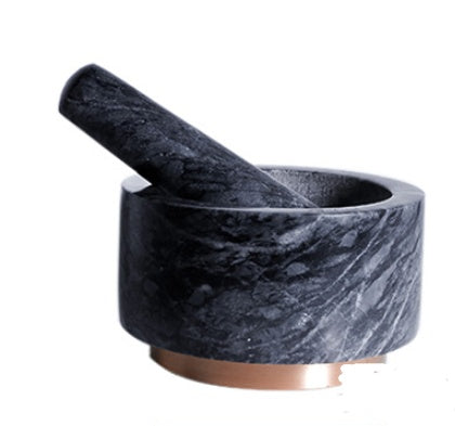 Granite Stone Mortar Garlic Smasher With Copper Base