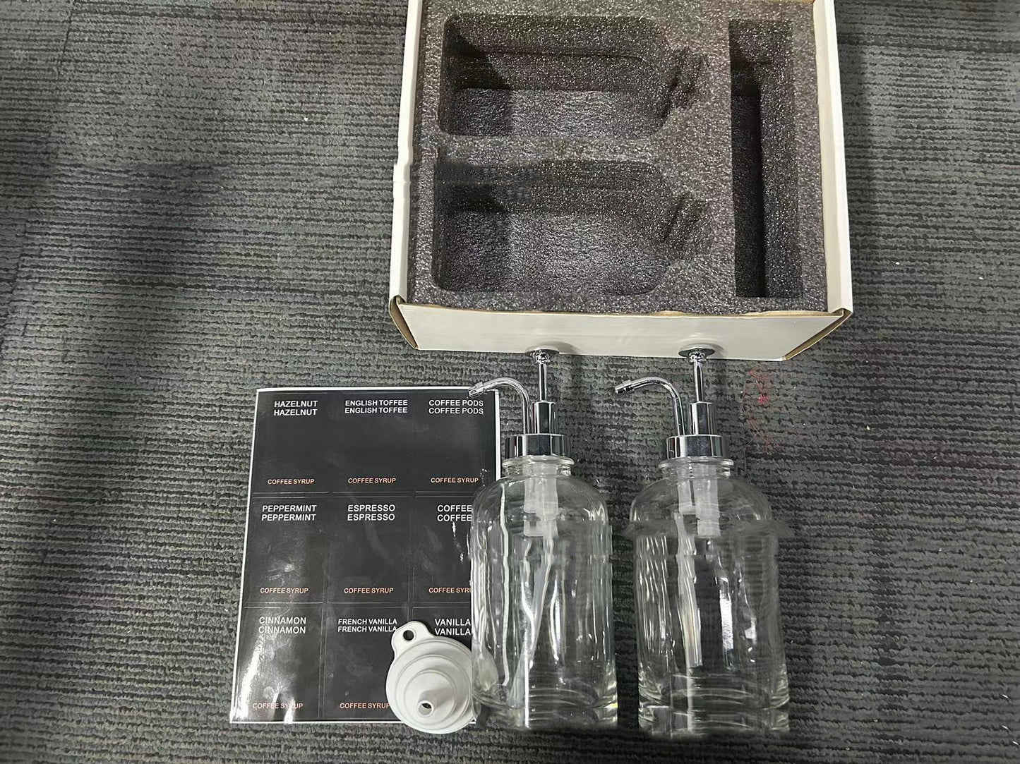 Home Fashion Coffee Syrup Dispenser Set