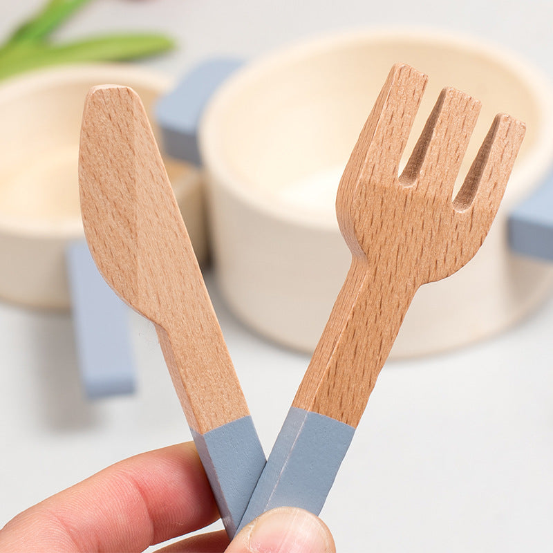 Wooden Children's House Simulation Kitchen Toy Set