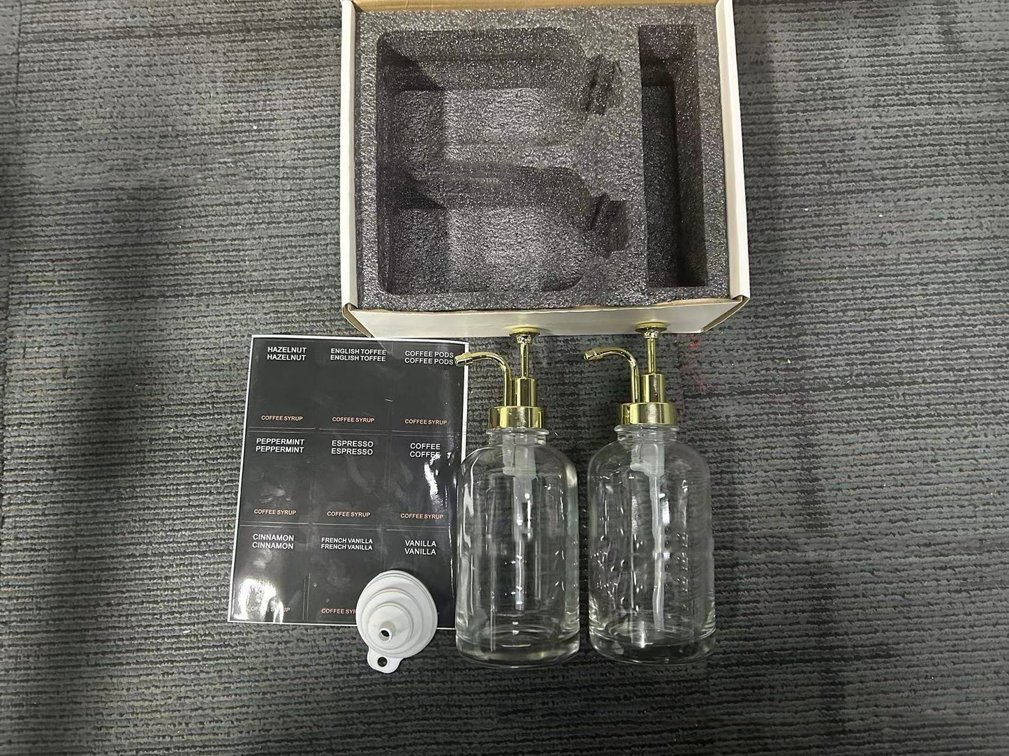 Home Fashion Coffee Syrup Dispenser Set