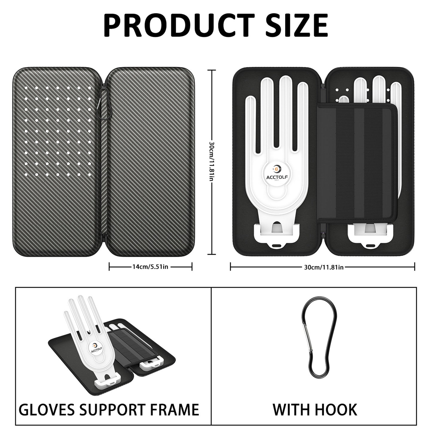 Golf Double Glove Bag With Two Brackets For Marking Storage